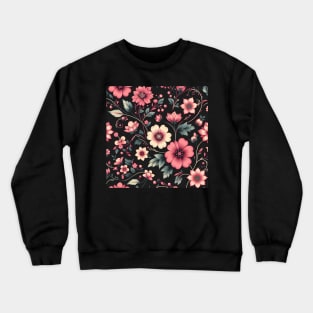 Pink Flowers Crewneck Sweatshirt